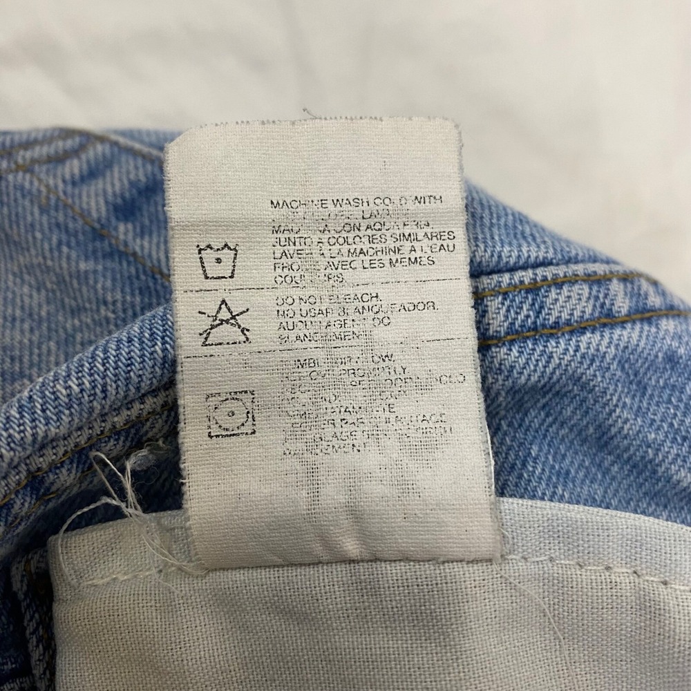 Carhartt Jeans Mens 44 Light Wash Cut Off Raw Hem Relaxed Fit Workwear Denim GUC - Picture 10 of 11